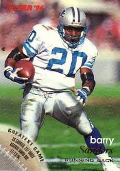Barry Sanders Detroit Lions 1996 Fleer NFL #47